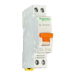 Schneider Electric - Disjoncteur 16A 1P+N courbe c 4.5kA 230V bornes vis domae