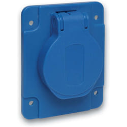 Schneider Electric - PKS61B toma schuko enc 65 x 85 arrière IP54 220 v 2P + t, bleu