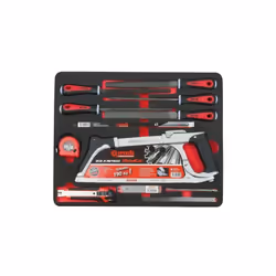 LOT DE 25 OUTILS DE COUPE - MOB Contenu du module en mousse coupe 25 outils: Ce module est composé des articles suivants: 1 s ...