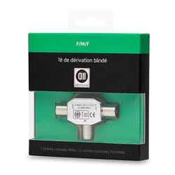 Té coaxial 9.52 mm - D2DIFFUSION - Blanc - Neuf - Garantie 2 ans - Fabriqué en France