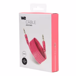 WE Câble Jack/Jack plat 1m50 fuschia