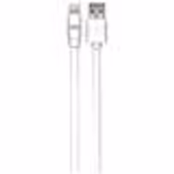 Câble USB/lightning plat compatible avec iPhone: évite de faire des noeuds 1m blanc - en silicone