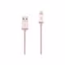 Câble USB/Lightning Compatible avec iPhone nylon LED 1m coloris OR ROSE LED rouge = en charge LED verte = chargé