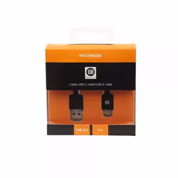 D2 Diffusion D2USBCUSBM100, 1 m, USB C, USB A, USB 2.0, 480 Mbit/s, Noir
