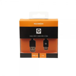D2 Diffusion D2USBCUSBM100 câble USB 1 m USB 2.0 USB C USB A Noir