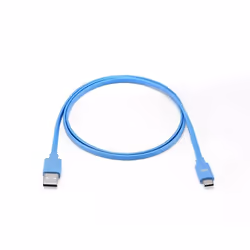 Câble Plat USB-C vers USB 1m pour Samsung S8/S9/S10 - Bleu