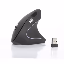 WE WESOURERGOSFIL, Droitier, Conception verticale, RF sans fil, 2400 DPI, Noir