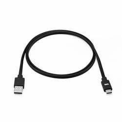 WE Câble Plat USB-C vers USB 2m pour Samsung S8/S9/S10 MacBook Pro Google Pixel/Chromebook Huawei P20/P30 Xiaomi - Noir