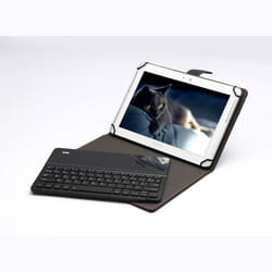 Coque Clavier Universel - WE - 9-11 pouces - Similicuir - Bluetooth 3.0 - AZERTY Français