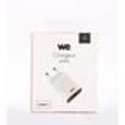 Chargeur secteur 1 USB 2.4A - WE - Blanc - Dimensions du pack: 110x90x25mm