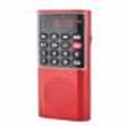 WE RADIO DE POCHE rechargeable FM lecteur de carte micro SD RMS 3W prise casque - Rouge