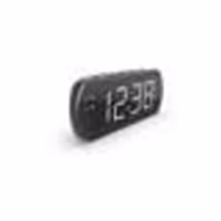 Radio Réveil Grand Affichage LED FM  Dual alarme Led Rouge 1 port USB Intégré pour la Charge - Noir