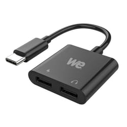 Adaptateur USB C - WE - 2 en 1 - Charge rapide - Audio haute qualité - Double port USB C