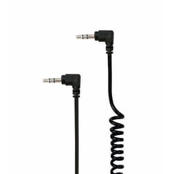 WE Câble Auxiliaire Audio Jack/Jack 35mm Mâle Mâle Coudé Spirale 2m - très résistant - Compatible avec les Casques Beats iPhone