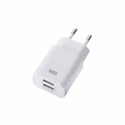 Chargeur Secteur Adaptateur USB Universel WE - 2 Ports USB-A - Blanc - pour Apple iOS Android Huawei Honor