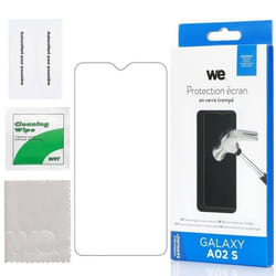 Film de Protection décran - WE - Samsung Galaxy A02S - Verre Trempé - Anti-Rayures - Ultra Résistant