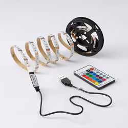Ruban Led - WE - TV 2M - RGB Multicouleur - Alimenté USB - Télécommande