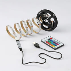 Ruban Led - WE - TV 2M - RGB Multicouleur - Alimenté USB - Télécommande