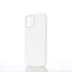 WE Coque de protection GLASS APPLE IPHONE 12 Blanc: Effet vernis contour mat anti-chocs anti-rayures - rigide
