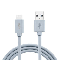 Câble USB vers Lightning en Silicone WE - 1m - Certifié MFi - Charge et Synchronisation des Données - Bleu