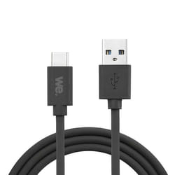 WE Câble USB vers USB-C en Silicone Charge Rapide de 1 Mètre USB 3.2 gen 1 (USB 3.0) Charge et Transferts de Données - Noir