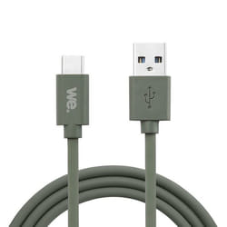 WE Câble USB vers USB-C en Silicone Charge Rapide de 1 Mètre USB 3.2 gen 1 (USB 3.0) Charge et Transferts de Données - Vert Kaki