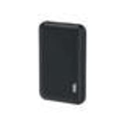 WE - Batterie de secours 5000mAh 3 ports - 1 port USB-C + 2 ports USB A - fast charge 18W/20W - câble USB/USB-C 20cm inclus - Noir