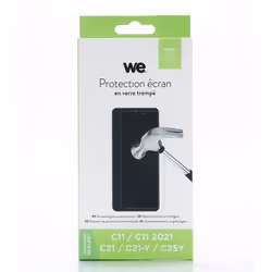 Protection écran - WE - REALME C11/C11 2021/C21/C21-Y/C25Y - Anti-rayures - Anti-bulles - Ultra-résistant