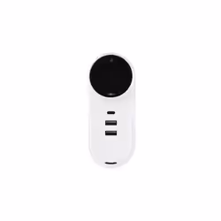 Chargeur secteur 2 ports USB A (12W) + 1 port USB-C (20W) - WE - Prise de courant 16A - Tête rotative - Blanc
