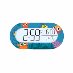 Réveil numérique WE - WeKids - Affichage heure et température - Motif océan Bleu