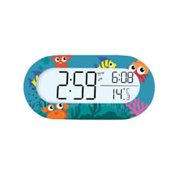 Réveil numérique WE - WeKids - Affichage heure et température - Motif océan Bleu