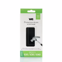 Protection écran - WE - MOTOROLA E20/E30/E40 - Anti-rayures - Anti-bulles - Ultra-résistant