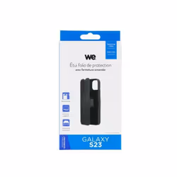 Etui folio - WE - SAMSUNG GALAXY S23 - Noir - Fermeture magnétique - Anti-chocs