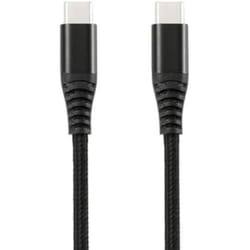 Câble USB-C - WE - 3m - Nylon tressé - Charge 100W - USB 2.0 - Noir et Blanc