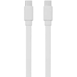 Câble USB-C - WE - Plat 1 m - Charge 60W - USB 2.0 - Blanc - Anti-emmêlement