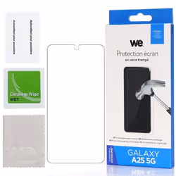 WE Verre trempé SAMSUNG GALAXY A25 5G: Protection écran - anti-rayures - anti-bulles dair - ultra-résistant - dureté 9H Glass
