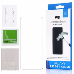 WE Verre trempé SAMSUNG GALAXY A35 5G / A55 5G: Protection écran - anti-rayures - anti-bulles dair - ultra-résistant - dureté ...