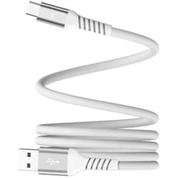 Câble USB/USB-C Magnétique - WE - 1m - 20V/3A - 60W Max - Blanc