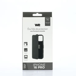 Etui folio - WE - iPhone 16 Pro - Fermeture magnétique - Anti-chocs - Porte-cartes