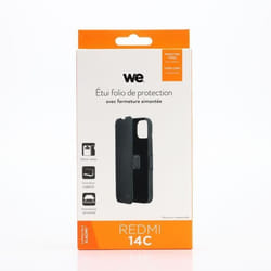 Etui folio - WE - Xiaomi Redmi 14C - Fermeture aimantée - Porte-carte - Support horizontal