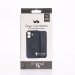 Coque de protection - WE - iPhone 16 - Silicone rigide - Effet mat - Toucher doux