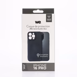 Coque de protection - WE - iPhone 16 Pro - Silicone - Compatible MagSafe - Noir