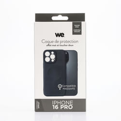 Coque de protection - WE - iPhone 16 Pro - Silicone - Compatible MagSafe - Noir