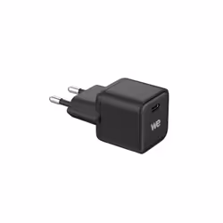 Chargeur secteur WE GaN 1 Port USB-C : 5V/3A 9V/2.22A 12V/1.67A 20W Compatible Power Delivery 3.0 format mini coloris noir