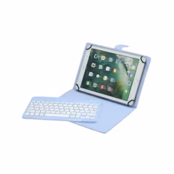 Etui tablette + Clavier Bluetooth - WEPOP - Universel 9-11 - Compatible Android/iOS/Windows - Bleu