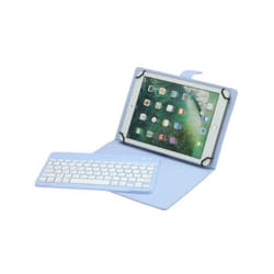 Etui tablette + Clavier Bluetooth - WEPOP - Universel 9-11 - Compatible Android/iOS/Windows - Bleu