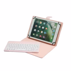 Etui tablette avec clavier - WEPOP - Universel 9-11 - Bluetooth 5.0 - Rose - Azerty
