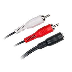 Câble audio - D2 Diffusion - Jack 35 mm femelle - 2 RCA male - 015 m - Noir