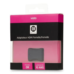 Adaptateur HDMI - D2DIFFUSION - Femelle/Femelle - Noir - Plaqué Or - Vidéo