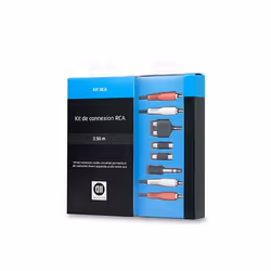 D2 Diffusion D2KITRCA, 2 x RCA, Mâle, 2 x RCA, Mâle, 2,5 m, Noir